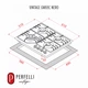 Варильна поверхня на склі Perfelli VINTAGE GW69C NERO, чорна скляна в ретро стилі газова робоча поверхня на кухню на 4 конфорки - зображення 10