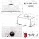 Кухонная вытяжка с управлением жестами Perfelli NUOVA 6QWR BIANCO SILENZIO, мощная белая вытяжка на кухню, 59.8 см, 1300 куб.м. - изображение 9