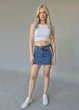 Юбка женская мини с лампасами Authentic Denim by TRF 17680 Синяя XS (укр 40-42) - изображение 1