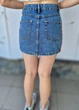 Юбка женская мини с лампасами Authentic Denim by TRF 17680 Синяя XS (укр 40-42) - изображение 5