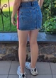 Юбка женская мини с лампасами Authentic Denim by TRF 17680 Синяя XS (укр 40-42) - изображение 7