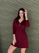 Женское спортивное платье на кулиске Fashion 50/52 марсала - изображение 1