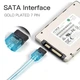 Кабель для передачи данных SATA 3.0 7pin F/F 0.5m L Blue Vention - изображение 3
