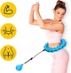 Массажный обруч для похудения HULA HOOP HL8767 Хула Хуп с грузом для фитнеса Синий - изображение 5