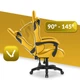 Геймерське крісло Hell's Chair HC-1007 Yellow Black - изображение 9