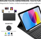 Чехол-клавиатура для iPad 10-го поколения 10.9 дюймов 2022 года, с Bluetooth клавиатурой, с держателем для стилус для iPad 10-го - изображение 4