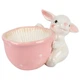 Конфетница с декором на Пасху Easter R40688 керамическая 21х13 см Розовый с белым - изображение 1