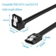Кабель SATA 3.0 7pin 6,0 Гбіт/с 26 AWG прямий + кутовий конектор із засувками, 0.4м, Black - зображення 3