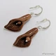 Сережки із натурального каменю Золотий Пісок у формі лілії колір золотисто-коричневий (05031047-02) - зображення 2