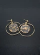 Серьги женские круги с медальенами Fashion Jewelry Золотистые 21374 - изображение 6