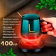 Чашка с подогревом 400мл чашка на подставке с ложкой керамическая BRS Green - изображение 2