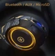 Игровые беспроводные наушники ATD EL-A2S черные с микрофоном, LED-подсветкой, Bluetooth, AUX, MicroSD, 40 мм драйверы, до 45 часов работы - изображение 2