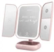 Дзеркало для макіяжу з підсвічуванням Xiaomi DOCO Folding Mirror Standart Edition Pink (FD001) - зображення 1