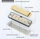 Harmonica Губна гармоніка Harmonica BMT1 10 язичків Чорний + чохол - зображення 3