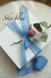 Текстурна стрічка з натурального шовку VTILENE, Sky blue, 1.5 см, 3 м - зображення 4