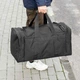 Сумка дорожная спортивная Fat Black на 60 л, черная, Оксфорд 1000Д, с резиновыми ножками (63х32х30 см) - изображение 2