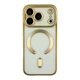 Чохол Premium TPU Metallic Chrome Full Camera with Magsafe для iPhone 17 Pro Chrome Gold - зображення 1