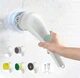Електрична щітка Magic Brush з USB акумуляторна бездротова універсальна щітка з 6 насадками біла - зображення 4