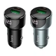 Автомобільний зарядний пристрій HOCO Z42 Light road digital display PD20W+QC3.0 USB-A/USB-C/3A чорний - зображення 3