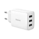 Мережевий зарядний пристрій Baseus Compact Charger 3-USB 17W EU білий CCXJ020102 - изображение 1
