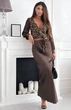 Жіноча шовкова максі спідниця Uaclothes 46-48 Коричневий (like37371-178031350) - зображення 1