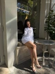 Костюм женский муслиновый шорты+кимоно молочного цвета 37372 42/46 - изображение 6