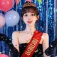 Женская диадема - корона для волос BIRTHDAY QUEEN тиара - обруч со стразами на день рождения + атласная лента, красный (129784169) - изображение 3