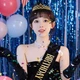Женская диадема - корона для волос BIRTHDAY QUEEN тиара - обруч со стразами на день рождения + атласная лента, черный (129784422) - изображение 3