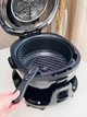 Умная смарт аэрофритюрница мультипечь электропечь Smart BC-140ZP Серая мощная 4000Вт 4000W огромная 10 литров 10л с функцией вращения 18 программ автоматическая без масла сенсорная духовка для дома кухни гриль выпечка жарка диетическая еда таймер - изображение 7