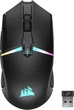 Игровая беспроводная мышь Corsair NIGHTSABRE RGB / Bluetooth / Радиоканал / 26000 DPI / 8 кнопок / RGB подсветка / Инерционное 4Д колесо / Черная (CH-931B011) Б/В k1 - изображение 1