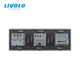 Проходной сенсорный диммер LIVOLO с терморегулятором и розеткой с USB Type-C 18 Вт, серый, стекло, заземление - изображение 4