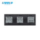 Умный сенсорный диммер LIVOLO с двумя розетками с USB Type-C 18Вт, черный 2.5D, стекло, 16A 230V, заземление - изображение 4