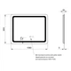 Зеркало Qtap Mideya (DC-F910) 1000х800 с LED-подсветкой Touch, с антизапотеванием, с часами, диммером, регулировка яркости QT2078F910W - изображение 2