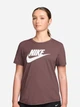 Футболка бавовняна жіноча Nike W Nsw Club Ss Tee Icn Ftra DX7906-502 S Коричнева (198726000241) - зображення 1