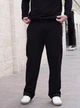 Штаны мужские свободные демисезон прямые брюки casual спортивные ELMA - STORE черные L - изображение 1