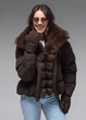 Жіночий пуховик зимовий з натуральним мехом до –20°C Viva Wear 8822 S шоколадний 8822-2 - зображення 1