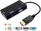 Переходник Extradigital Display Port - HDMI, DVI, VGA Black (KBV1734) - изображение 7