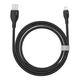 USB кабель для iPhone на Lightning Baseus Pudding Series Fast Charging (1,2 m, 2.4 A, 480 Mbps) Black - зображення 4