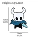 Брошь металлическая Hollow Knight с эмалью, 30mm, шпилька (Тип1) Black-blue - изображение 2