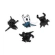 Брошь металлическая Hollow Knight с эмалью, 30mm, шпилька (Тип1) Black-blue - изображение 3