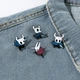 Брошь металлическая Hollow Knight с эмалью, 30mm, шпилька (Тип1) Black-blue - изображение 7