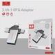 Adapter OTG USB3.0 To Micro USB, Lightning, USB C — Earldom ET-OT93 — Grey (778371) - изображение 6