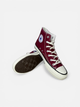 Жіночі кеди високі з вишивкою Converse бордові 41 - зображення 3