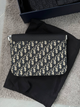 Мужская сумка Dior текстиль и эко-кожа одно основное отделение 24×19×6,5 см бежевая с черным (Premium-A822) - изображение 2