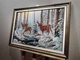 Картина гобеленовая в багетной раме Семейство оленей 40x60см. №G363 - изображение 3