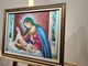 Икона Богородица с младенцем с блеском в золотистой багетной раме 30х40 см. №P127 - изображение 3