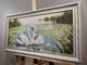 Картина гобеленовая в багетной раме Пара лебедей 30x60см. №G365 - изображение 3