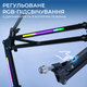 Универсальный пантограф для микрофона с держателем для смартфона OfficePro RGB Black (SA730B) - изображение 8