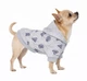 Худи для собак и кошек DIEGO hoodie Серые буквы серый трикотаж двухнитка Размер XL универсальное капюшон на липучке декоративный карман с лейбой - изображение 4