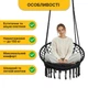 Подвесное плетеное кресло-качалка LEOBRO Boho XL 80 см Black с подушкой (LB-1105) - изображение 7